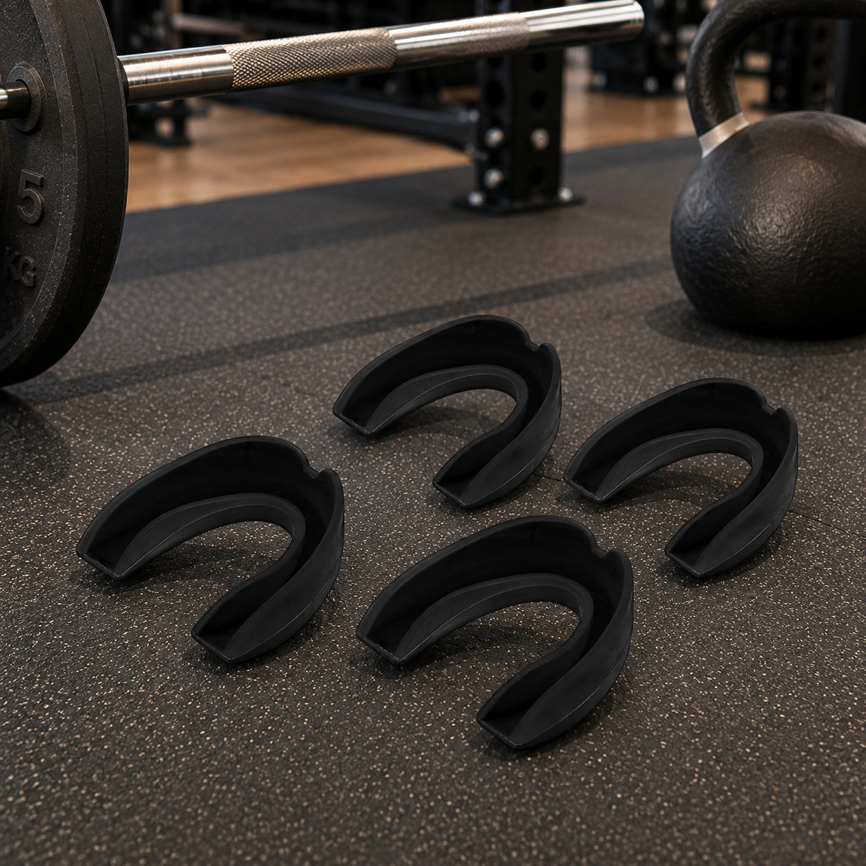 Sports mouth guard set 4-piece athletic teeth protector