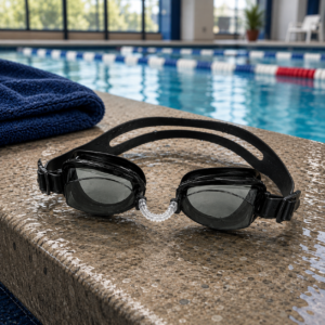 No-Leak Anti-Fog Swimming Goggles with Adjustable Headband